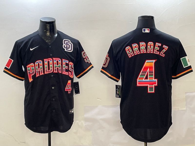Men San Diego Padres #4 Arraez Black Fashion Game 2025 Nike MLB Jersey style 3->philadelphia phillies->MLB Jersey